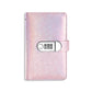 Raccoglitore per budget con lucchetto a password glitterato