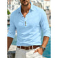 Camicia da uomo a maniche lunghe con colletto e bottoni