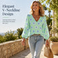 Top da donna casual a fantasia, ampio