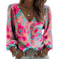 Top da donna casual a fantasia, ampio