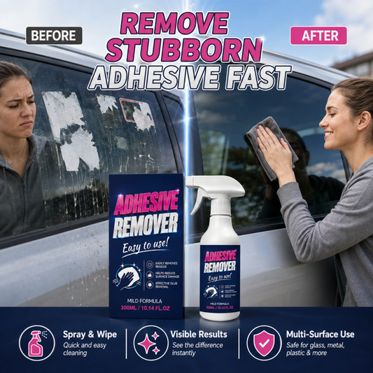 🔥 Spray smacchiatore multi-superficie – Formula delicata che scioglie adesivi, nastro adesivo ed etichette – Ideale per vetro, metallo, plastica e legno verniciato 🧴✨