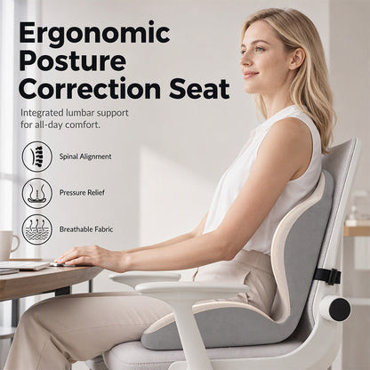 🪑 Cuscino Ergonomico in Memory Foam con Supporto Lombare – Comfort Tutto il Giorno, Perfetto per Ufficio, Auto e Casa ✨
