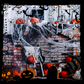 Decorazioni spaventose per feste di Halloween: ragni e ragnatele elastiche