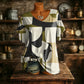 T-shirt da donna con scollo a V e stampa rinfrescante