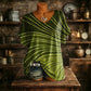T-shirt da donna con scollo a V e stampa rinfrescante