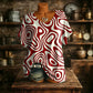 T-shirt da donna con scollo a V e stampa rinfrescante
