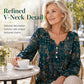 Elegante top da donna con scollo a V e bottoni