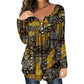 Elegante top da donna con scollo a V e bottoni
