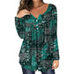 Elegante top da donna con scollo a V e bottoni
