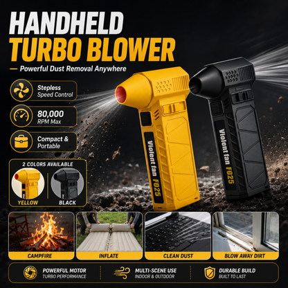 ⏰50% DI SCONTO⏰ Soffiatore Turbo – Controllo della velocità continuo, leggero (424 g) – Elimina neve e polvere e gonfia materassi – Compatto e potente! 🔧