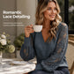 Maglione da donna elegante con scollo a V in maglia