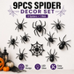 Adesivi murali 3D a forma di ragno con luci LED lampeggianti per Halloween