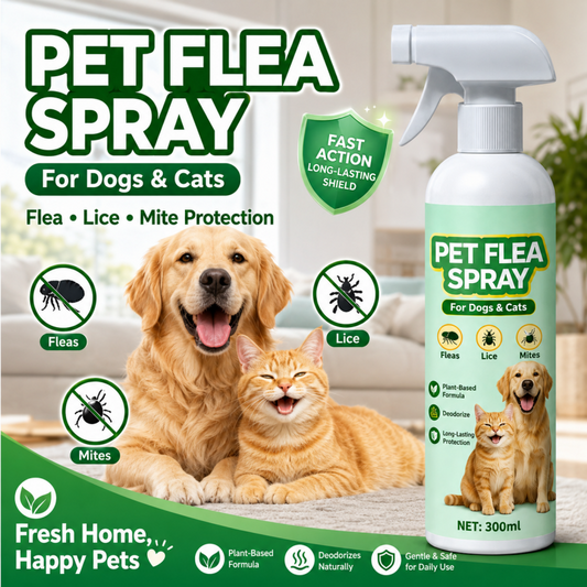 🥳SCELTA MIGLIORE 2026🥳 Spray antipulci per animali domestici – A base vegetale, delicato ma efficace – Respinge i parassiti, neutralizza gli odori – Sicuro se leccato! 🛡️💨