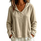 Top da donna casual con cappuccio e coulisse sull'orlo