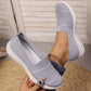 Scarpe da passeggio slip-on da donna in mesh traspirante