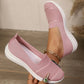 Scarpe da passeggio slip-on da donna in mesh traspirante