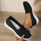 Scarpe da passeggio slip-on da donna in mesh traspirante