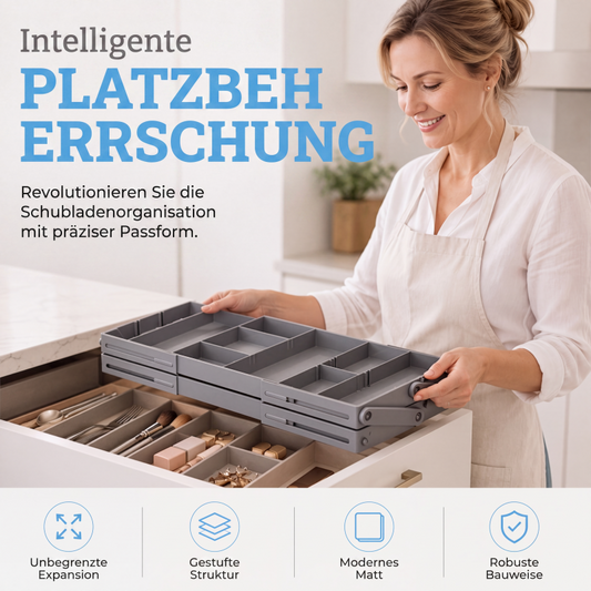 Organizzatore per cassetti estensibile e pieghevole