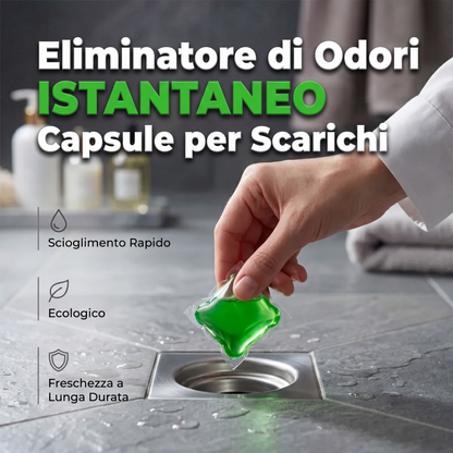 🏠💧Cialde Deodoranti per Scarichi – La formula a base di enzimi biologici neutralizza gli odori alla fonte
