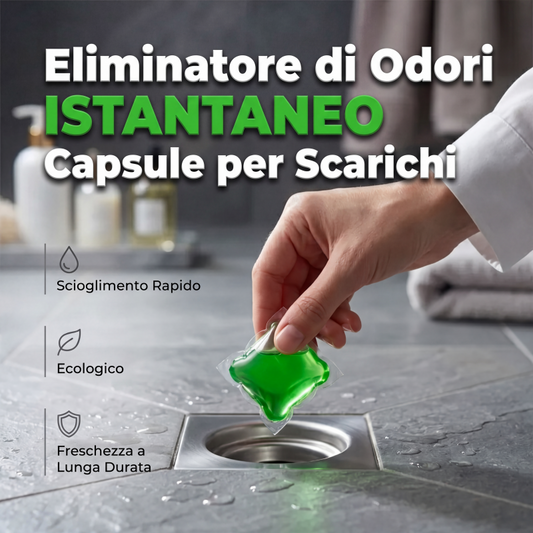 🏠💧Cialde Deodoranti per Scarichi – La formula a base di enzimi biologici neutralizza gli odori alla fonte