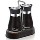 🐧🧂 Set Saliera e Pepiera Design Pinguino – Acciaio Inox 304 + Vetro, 15,5×16cm, Coperchio Dosatore di Precisione, Caddy Incluso – 8 Colori 🧂✨