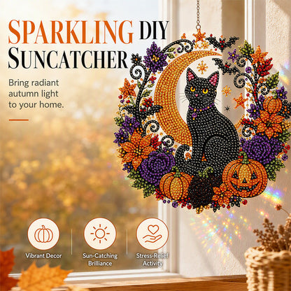 🐈‍⬛ Ornamento portatile a forma di zucca con ciondolo a diamante da appendere