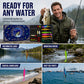 Calendario dell'Avvento di Natale con esche da pesca a sorpresa e cucchiaini a forma di pesciolino.