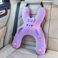 🚗💤 Cuscino Auto a Forma di H per Bambini – Supporto per Testa e Collo, Cintura Integrata 🧸Morbido, abbracciabile e disponibile in 4 simpatici animali! 🐶🐷🐰🐼