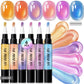 💅💜Set Penne Smalto Cat Eye Glitter – Effetto Cristallo & Riflessi Shimmer | Applicazione 2-in-1 | Dettagli Nail Art | Set da 6 Pezzi ✨🎨