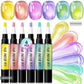 💅💜Set Penne Smalto Cat Eye Glitter – Effetto Cristallo & Riflessi Shimmer | Applicazione 2-in-1 | Dettagli Nail Art | Set da 6 Pezzi ✨🎨