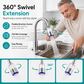 🥳OFFERTA IMPERDIBILE! Filtro per rubinetto da cucina girevole a 360°💧✨