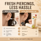 🧽SCONTO DEL 50% ORA! Kit da viaggio con filo per la pulizia dei piercing all'orecchio e liquido detergente.