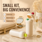 🧽SCONTO DEL 50% ORA! Kit da viaggio con filo per la pulizia dei piercing all'orecchio e liquido detergente.