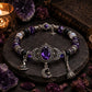 ⏳Offerta a tempo limitato: 50% di sconto⏰ Braccialetto di Halloween gotico con strass viola🔮💜