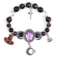 ⏳Offerta a tempo limitato: 50% di sconto⏰ Braccialetto di Halloween gotico con strass viola🔮💜