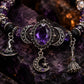 ⏳Offerta a tempo limitato: 50% di sconto⏰ Braccialetto di Halloween gotico con strass viola🔮💜