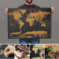 Diario di viaggio con mappa del mondo