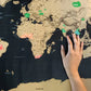 Diario di viaggio con mappa del mondo