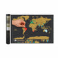 Diario di viaggio con mappa del mondo