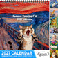 😺 Calendario da parete 2027 a tema gatti con meme divertenti | 12 mesi di illustrazioni feline | Planner pratico per casa e ufficio | Idea regalo per amanti dei gatti 🎁 | Carta, circa 200 g