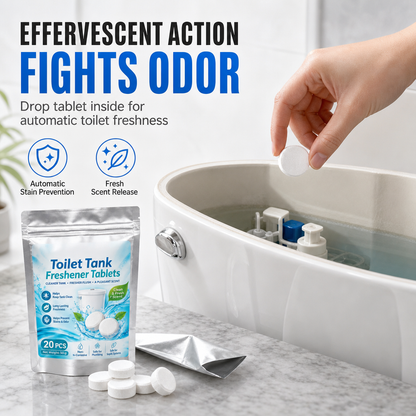 🥳SALDI 2026🥳💞OLTRE 50.000 VENDUTI! 🚽✨ 50% DI SCONTO! Compresse rinfrescanti per cassetta WC, confezione da 20 – l'azione effervescente combatte gli odori e il rilascio lento pulisce continuamente. Delicate sulle tubature! 🧼✅