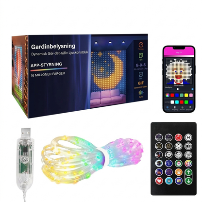 ✨OLTRE 50.000 PEZZI VENDUTI!💡Tenda luminosa LED impermeabile🎵Controllo app + sincro musica! Luci colorate che seguono il ritmo, perfetta per decorazioni e feste🏠