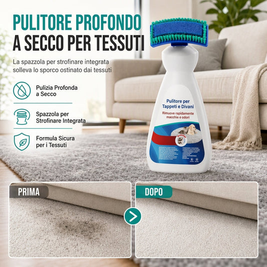 🧽✨ Pulitore Senz'Acqua per Tessuti e Moquette – Ideale per Divani, Tappeti, Materassi e Interni Auto