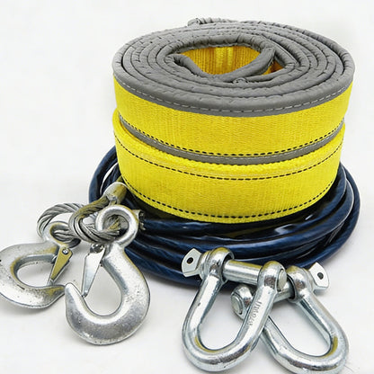 📢📢SCONTO DEL 50%!!⏰ Cavo di Traino da 8 Tonnellate con Grilli a U – Ideale per Traino di Emergenza, Auto e Fuoristrada ✨